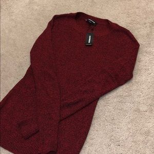 NWT Express Fitted Sweater Red and Black Size S